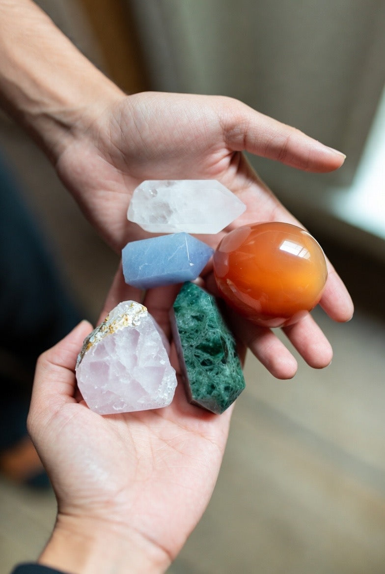Elemental Harmony: Crystals of Color and Energy