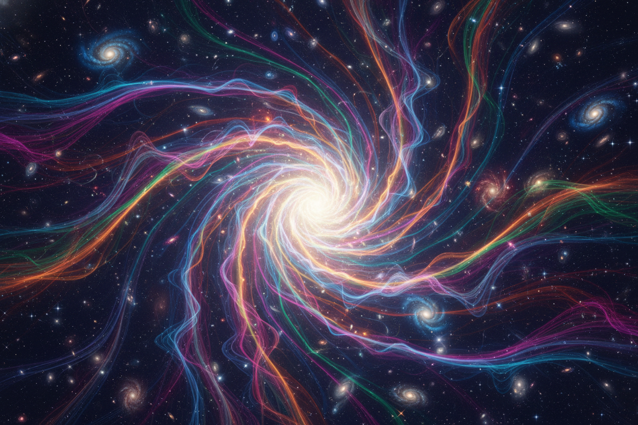 Make me a frequency waves shooting out to the stars